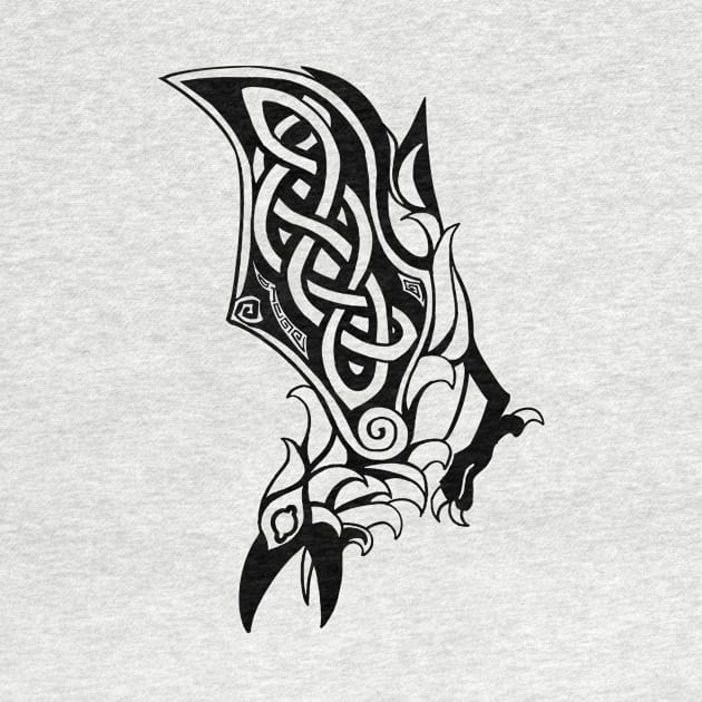 Viking Celtic Raven Muninn Huginn by pigdragon